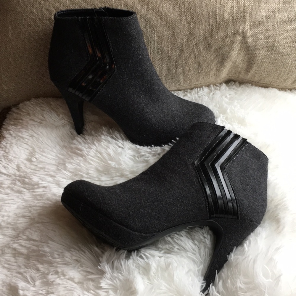 Gray booties